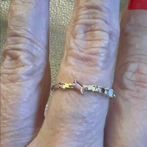 Elegant Gold and Pink Gemstone Ring